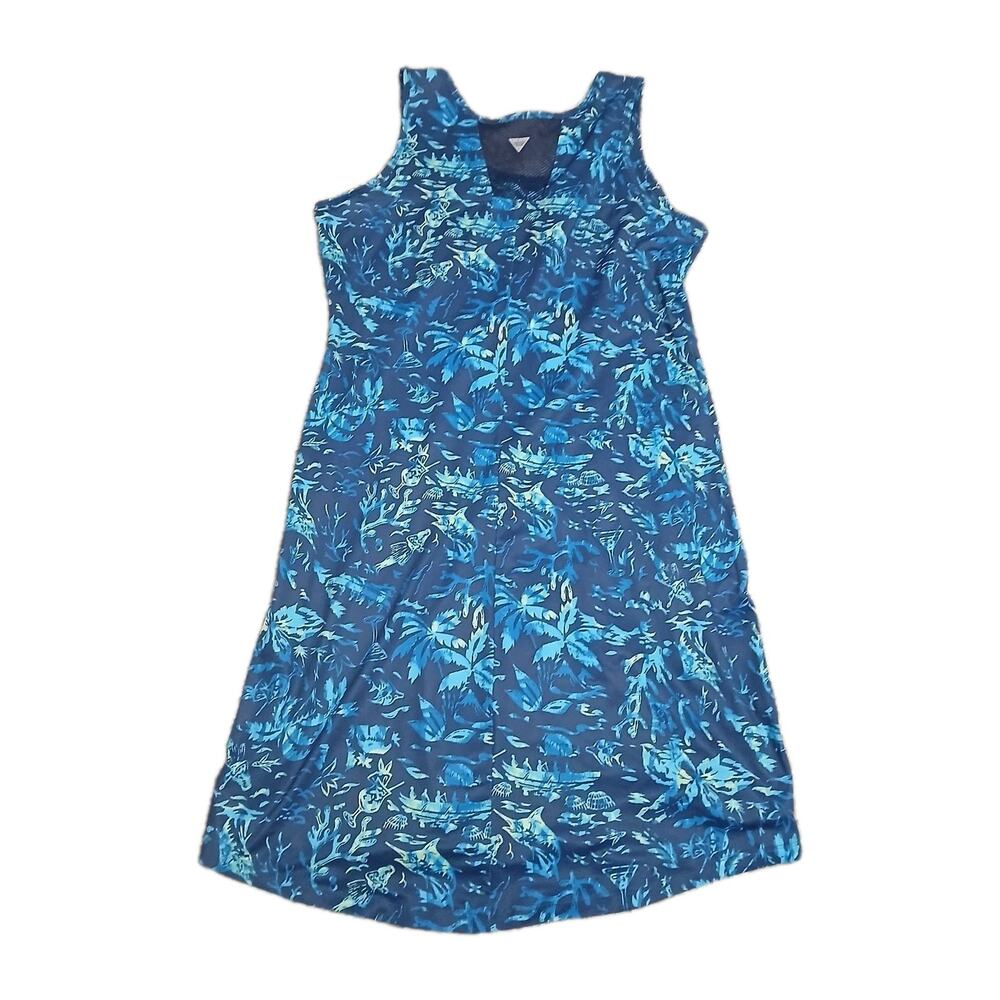 Columbia Active Freezer III Women’s Dress Large Blue Tropical Print Activewear - Picture 8 of 8